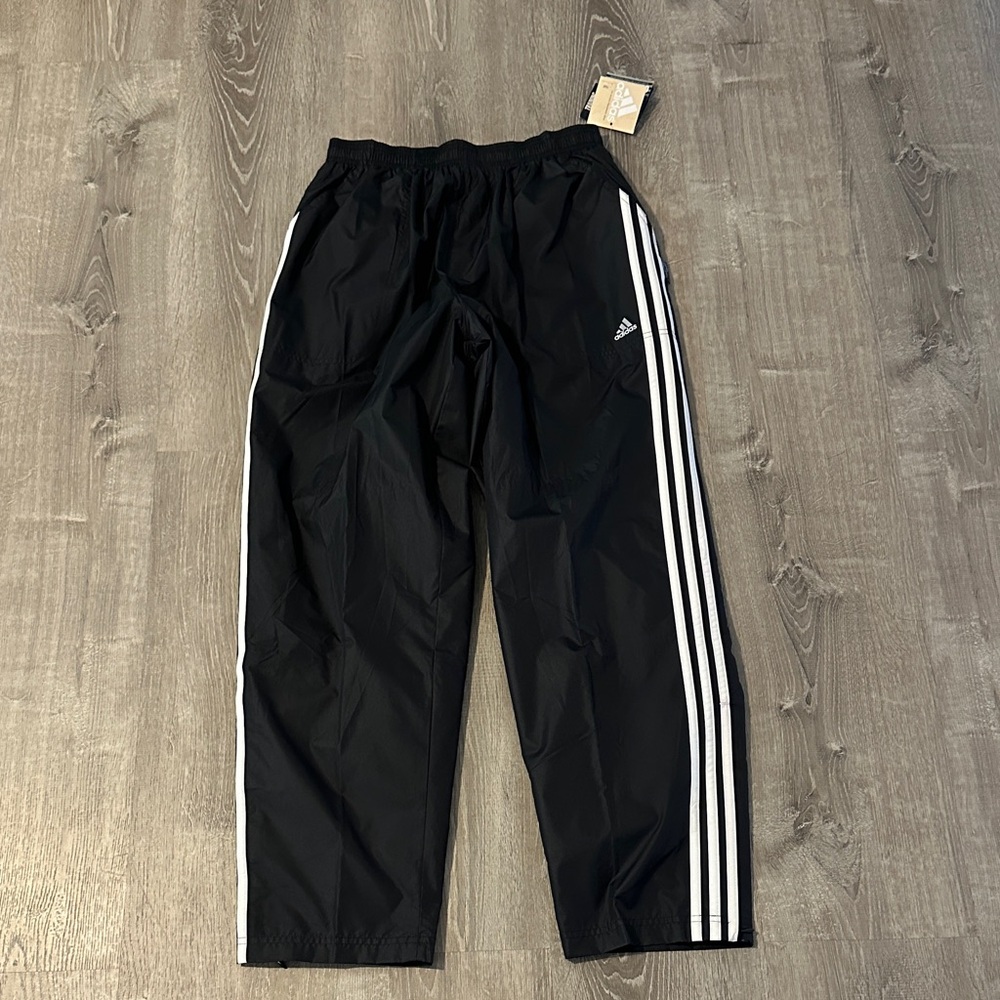 Adidas Large Y2K Evolution Clima Shell Workout Casual Black‎ Running Track Pants